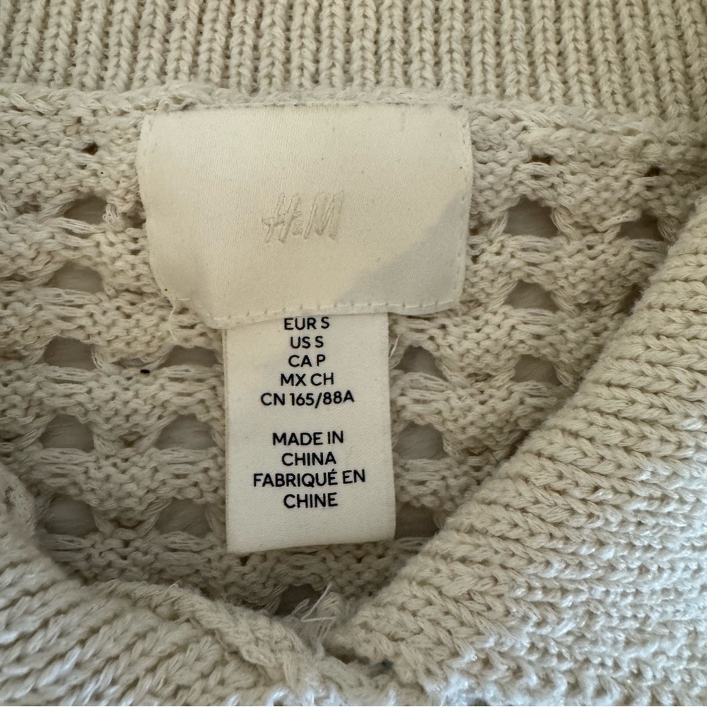 H&M Cream‎ Button-Up Cardigan open knit - Picture 6 of 9
